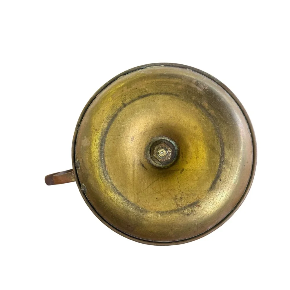 Vintage Brass Chamberstick Candle Holder Finger Loop Saucer Base Taper Antique